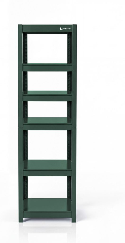 Étagère métallique étroite de couleur verte : JOHNNY, 1800 Image du produit 