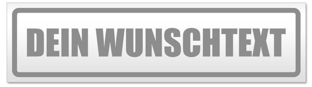 Kiwistar - Autoaufkleber - Grau - 60 x 16 cm - Dein Wunschte x t - Hinweis Aufkleber Sticker für Auto, Kfz, Fahrrad, PKW, LKW
