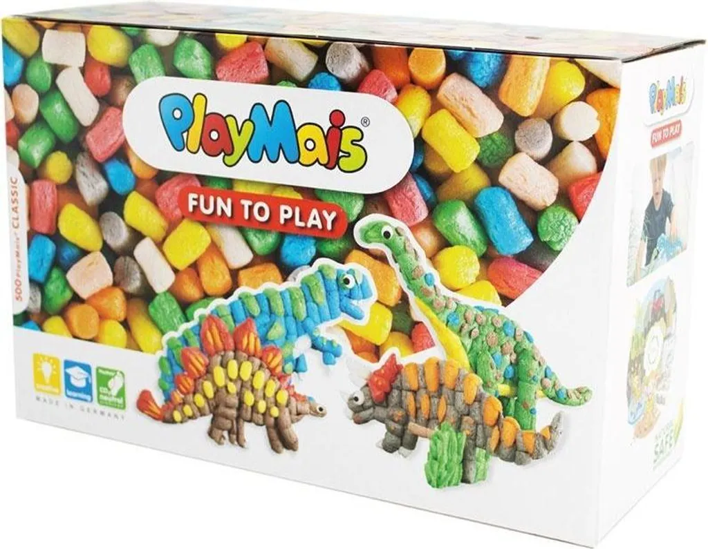 PlayMais Classic Fun to Play Dinosaures : Jeu de construction naturel
