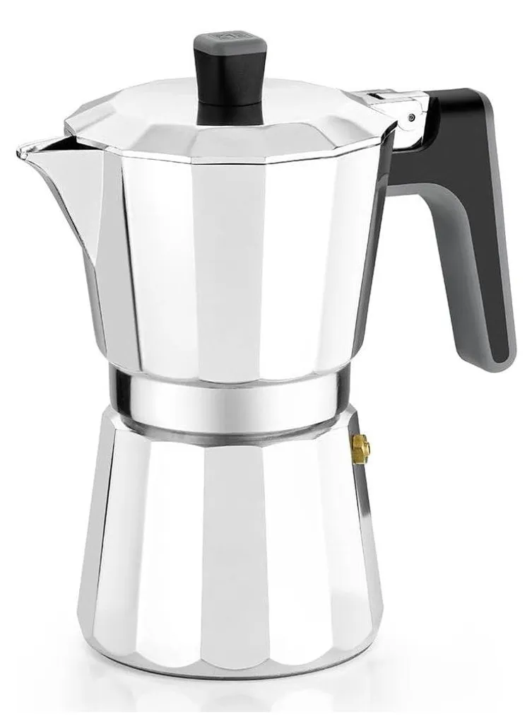 Cafetière Italienne BRA Perfecta 6 Tasses pour Petit-Déjeuner et Famille