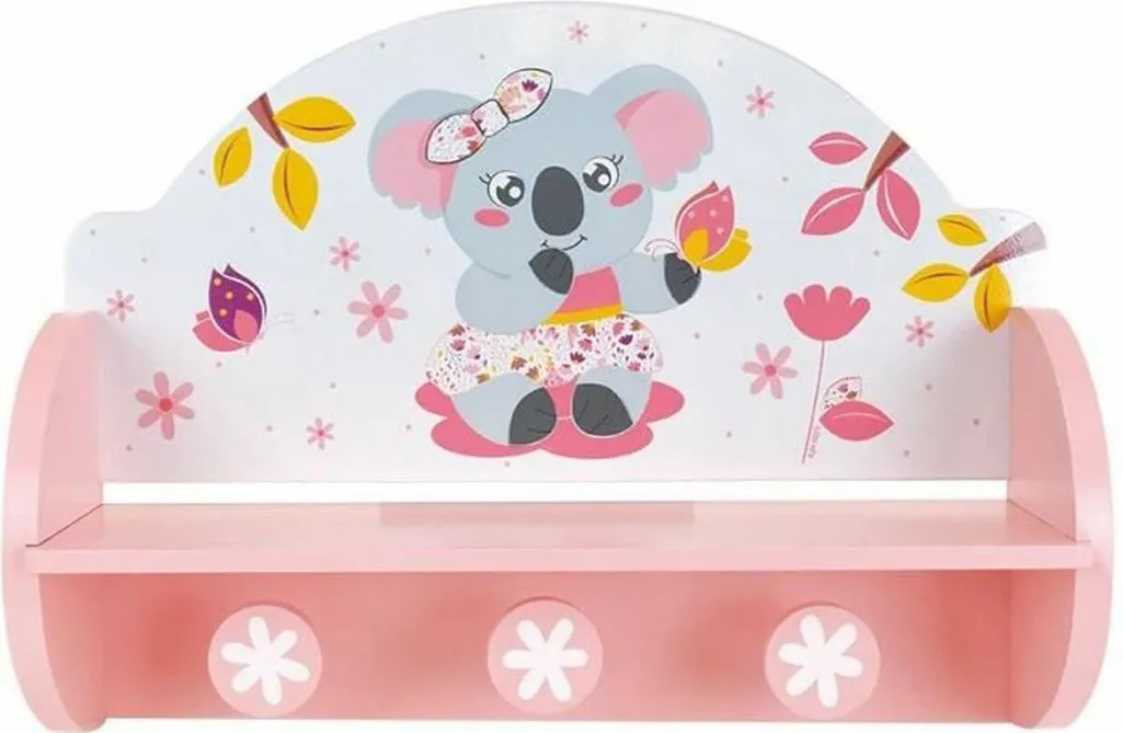 Attaccapanni Rosa Fun House MDF - Decorazione Parete Camera Ragazza