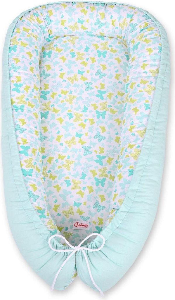 Babystreu – Kokonwiege – doppelseitig und zum Schlafen für Neugeborene aufbewahrt