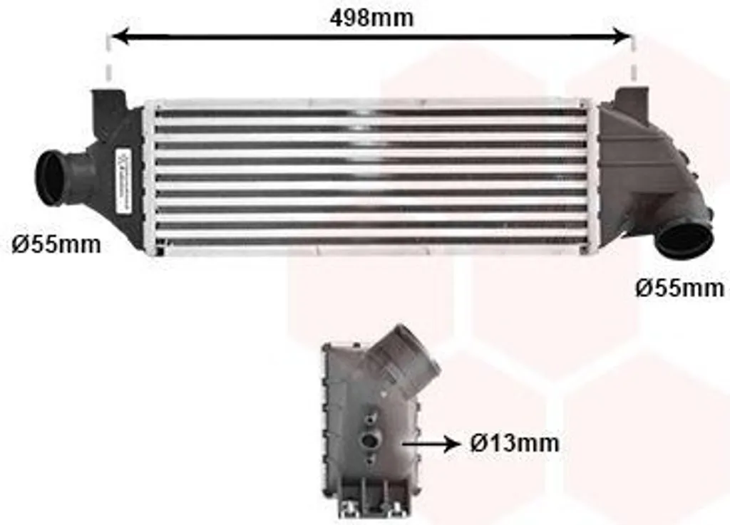 Intercooler LLK VAN WEZEL 18004315 Haute Performance pour FORD TRANSIT