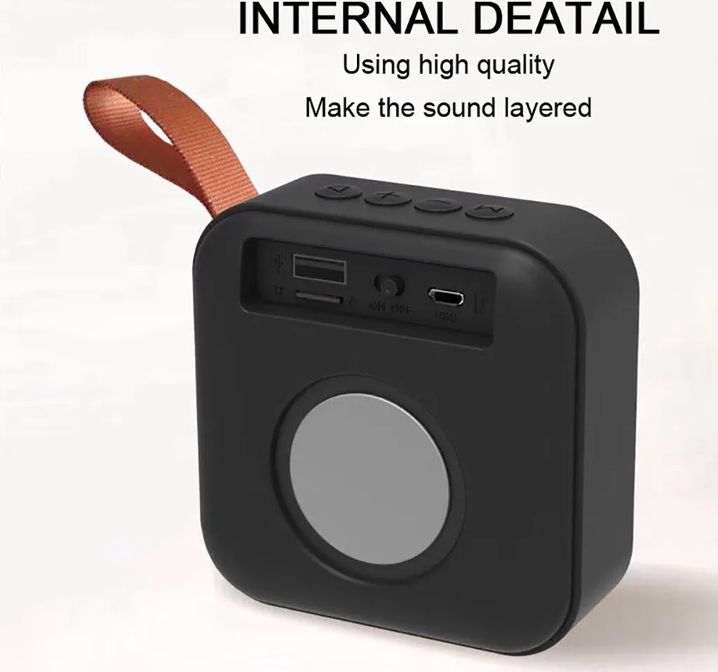 Speaker Bluetooth T5 Mini Outdoor - Tessuto Nero Resistente - 3