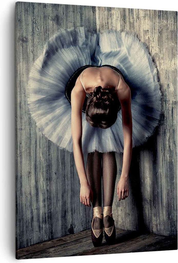 Bild auf Leinwand - Leinwandbild - Einteilig - Ballerina Ballett Tanz - 50x70cm - Wand Bild - Wanddeko - Wandbilder - Leinwanddruck - Wanddekoratio...