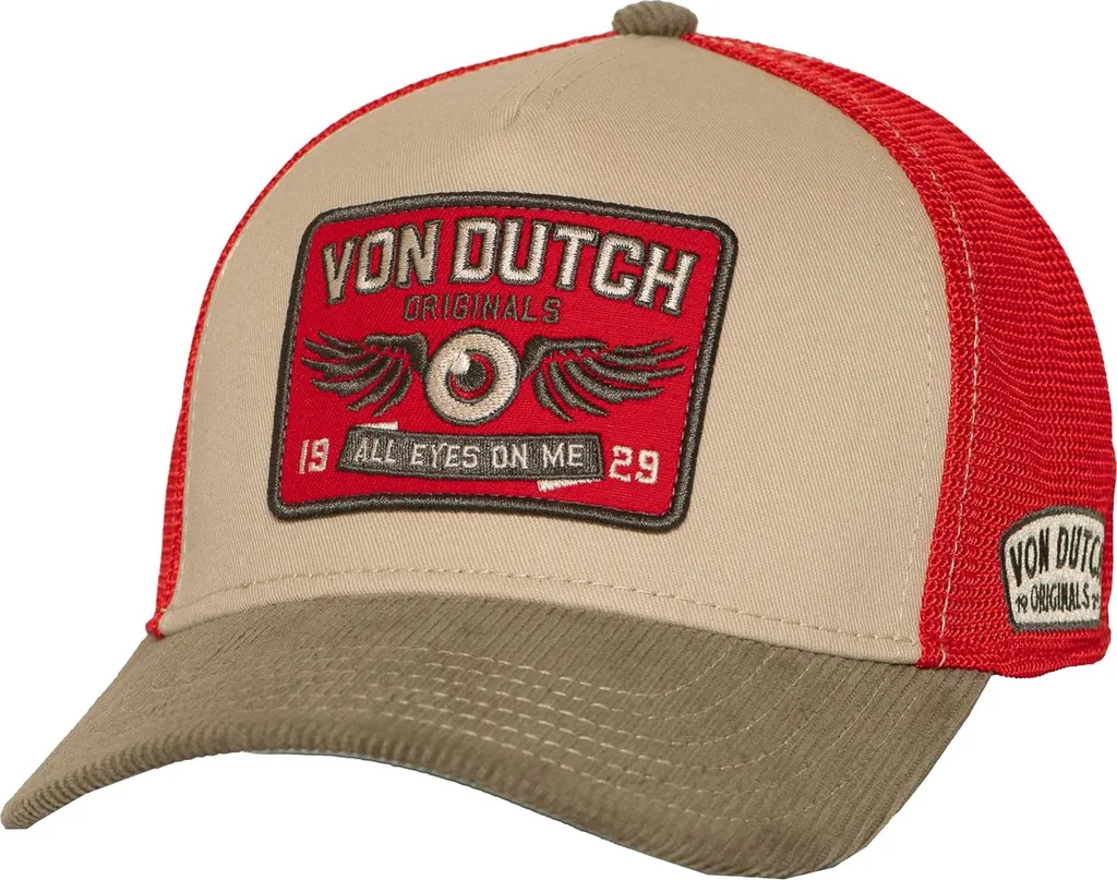 Von Dutch Originals Casquette camionneur EYE Khaki - Trucker Ajustable