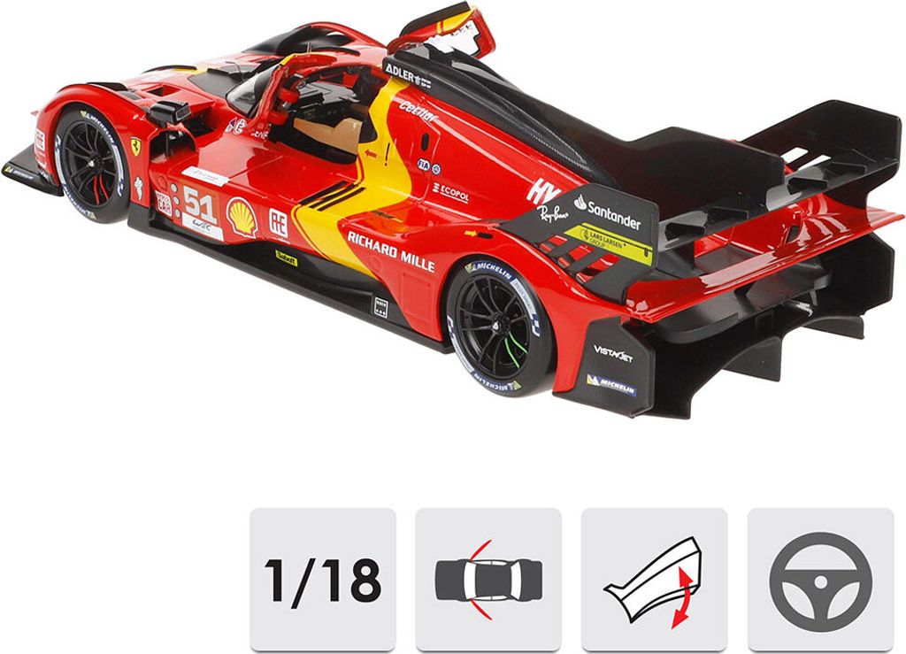 Bburago Ferrari 499p Lmh #51 1:18 Auto    One Size Produktbild 3