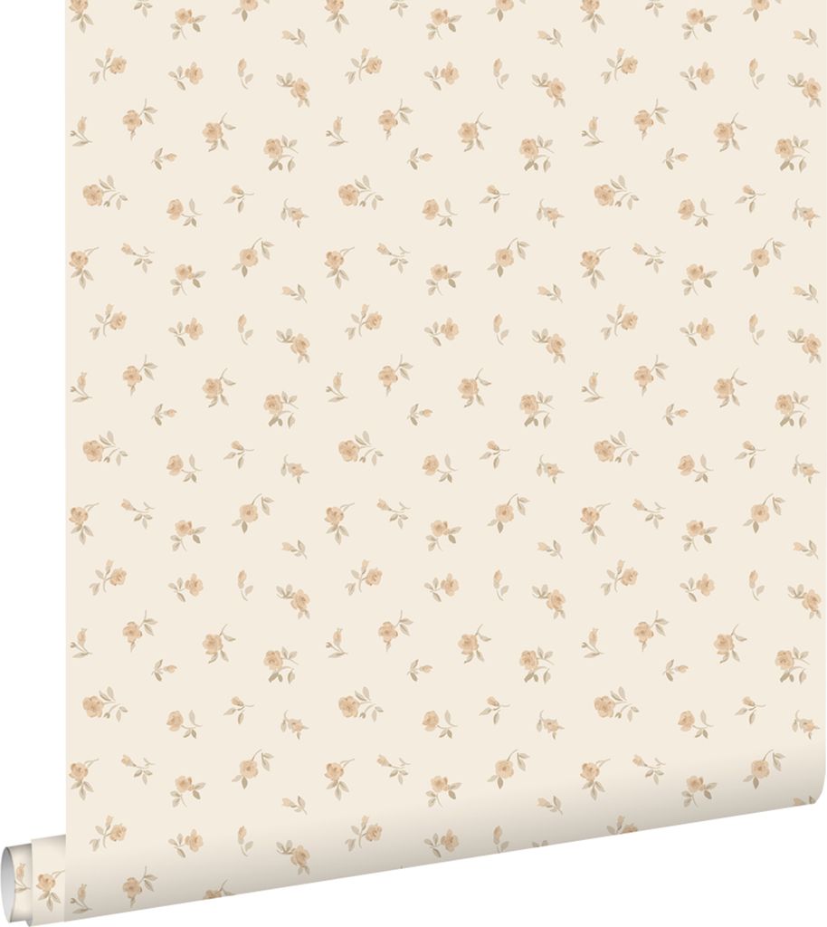 ESTAhome carta da parati fiori retrò vintage beige sabbia Immagine del prodotto 