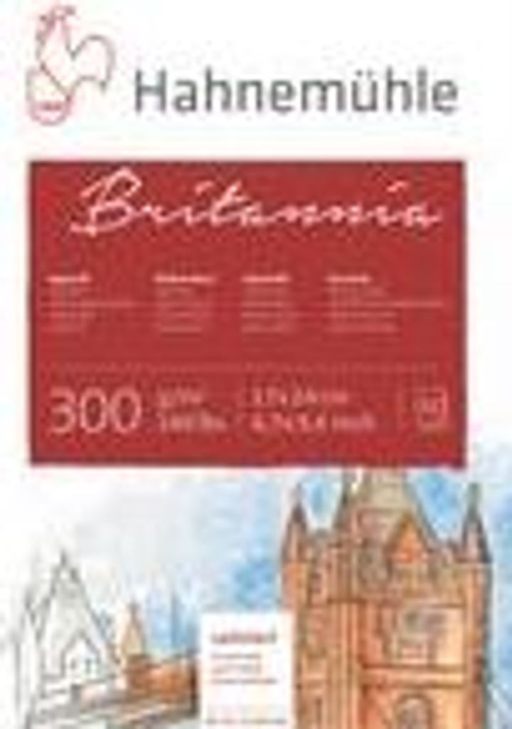 Hahnemühle Aquarellblock 12 Bl. Britannia satiniert 17x24cm Produktbild 