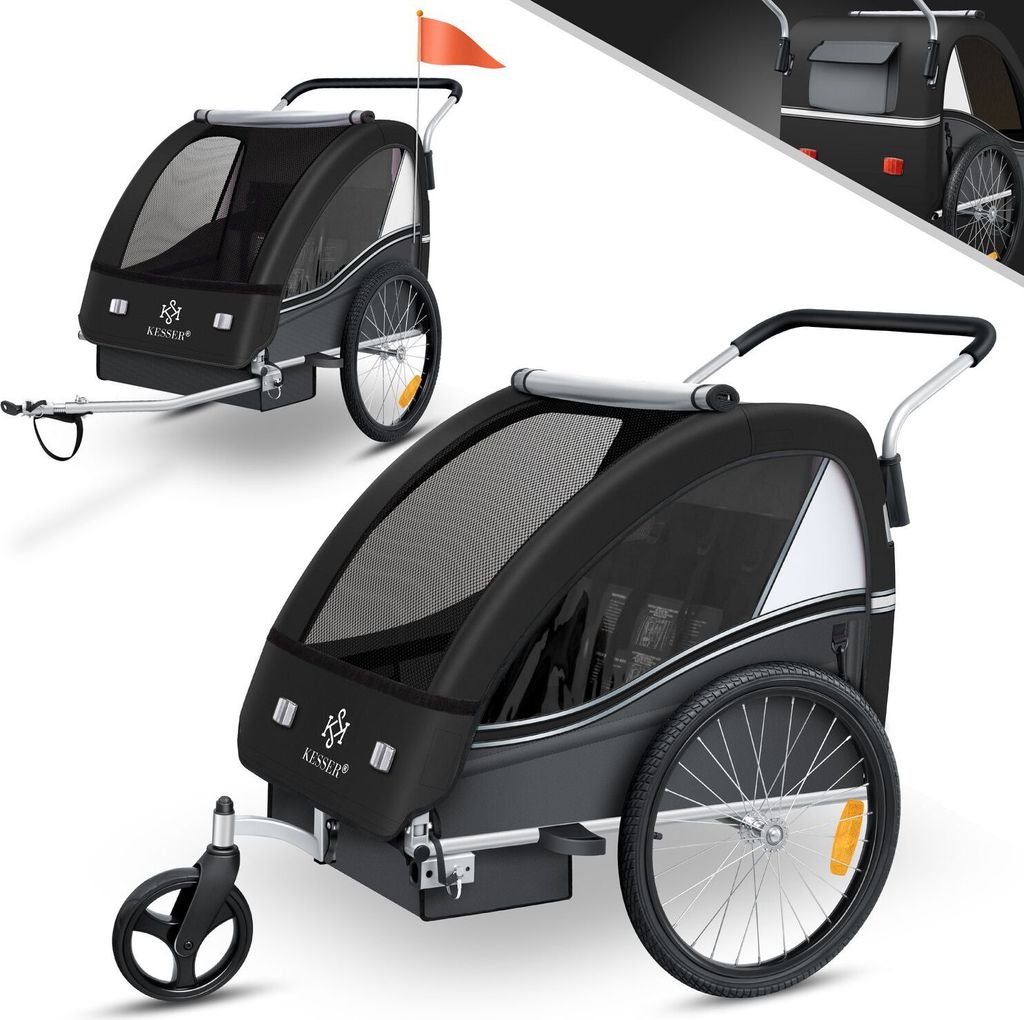 KESSER® Kinderanhänger Fahrradanhänger Sport-RX 2 in 1 Produktbild 
