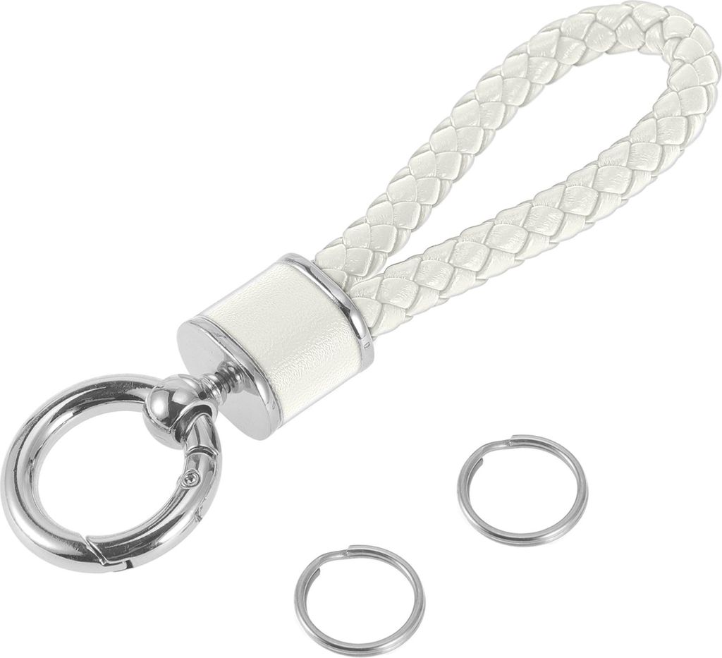 Autoschlüsselanhänger Universal Schlüsselanhänger mit Ring für Schlüsselanhänger für Zuhause für Frauen Kunstleder, Zinklegierung Silberto...