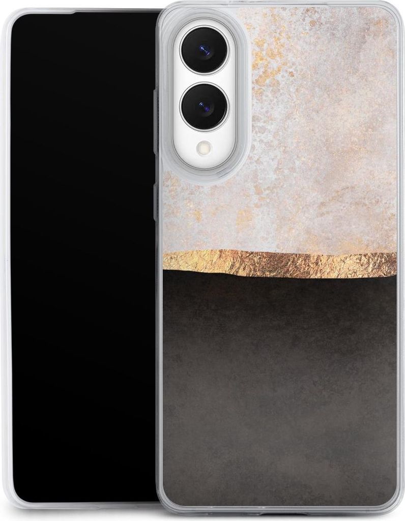 DeinDesign Slim Hülle für Samsung Galaxy S25 Edge Silikon Case Ultra Dünn Handyhülle Abstrakt Black & White Trends