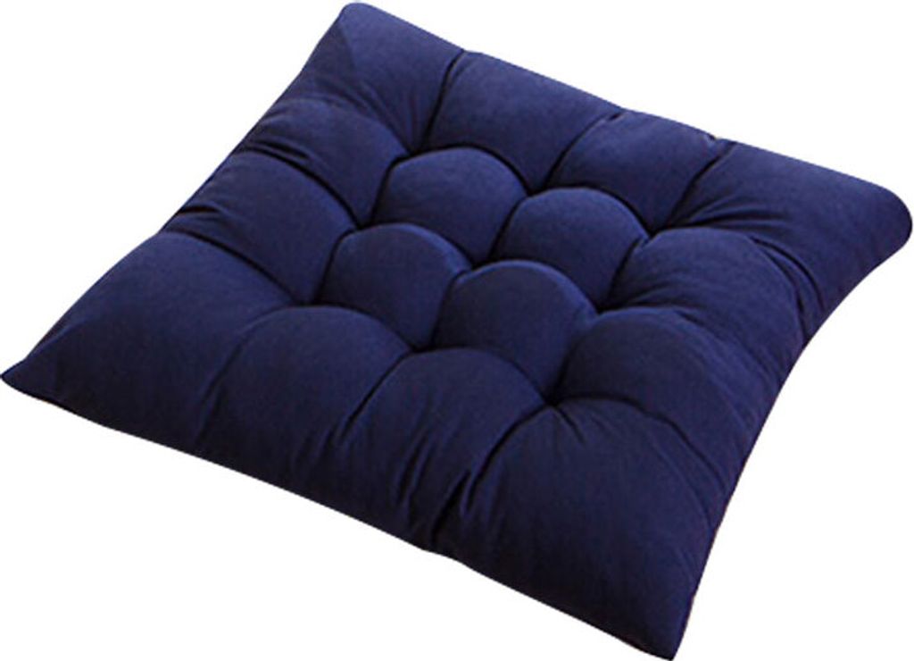 Stuhlkissen Feste Farbe Anti-Skid-Wear-Resistant atmable Nicht-Schlupf-Kissen für Zuhause-Navy blau