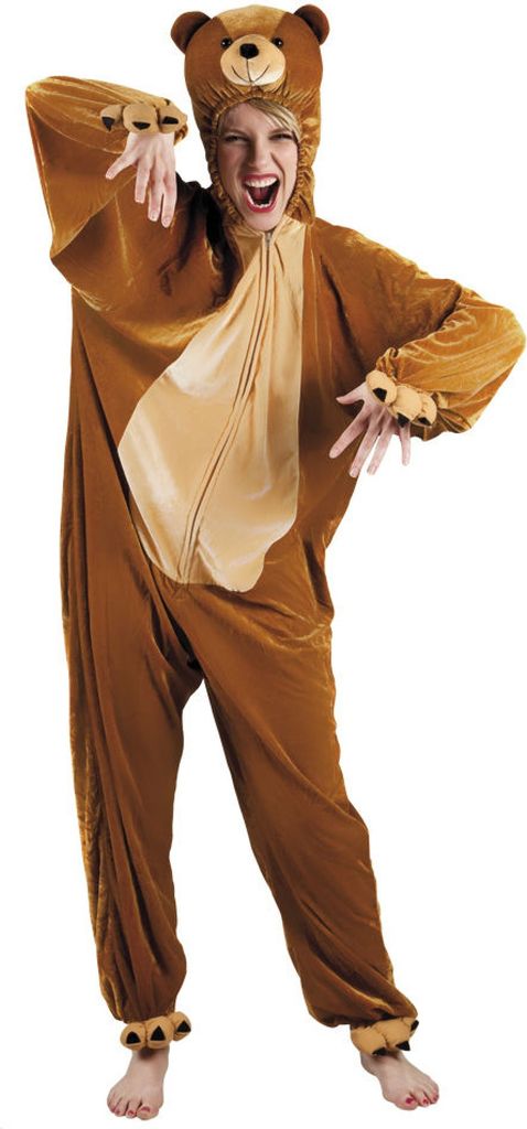 B88016-165 braun Kinder Damen Herren Bären Kostüm Gr.bis max. 165 cm Körpergröße