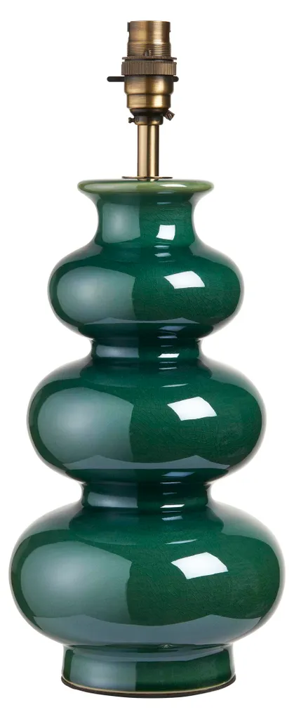 Lampe verte MONROE en céramique et plâtre, design Endon chic 38,5 cm