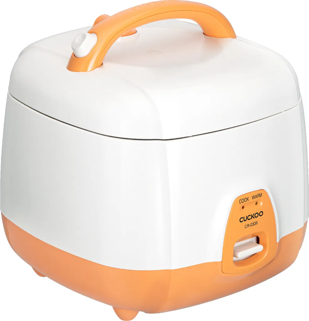 Cuiseur à riz électrique compact Cuckoo CR-0331 de 0,54L blanc et orange - 7