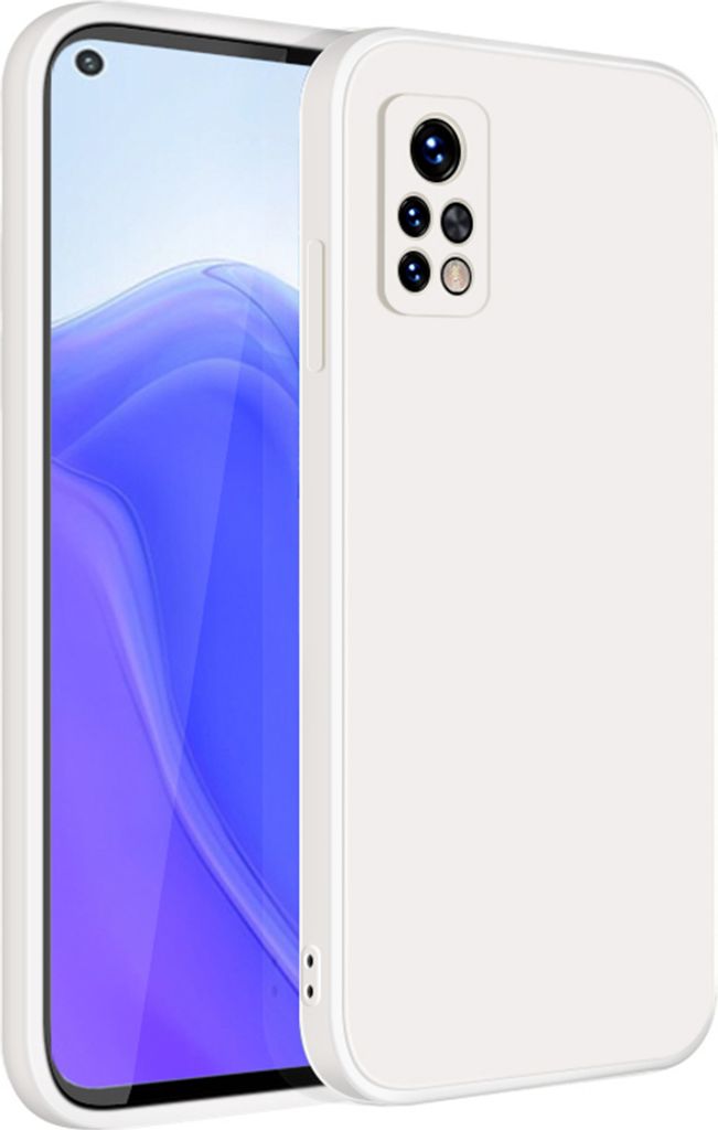 Redmi K30s Hülle, LaimTop Slim Liquid Silikon Gel Gummi Schutzhülle für Xiaomi Redmi K30s Weiß