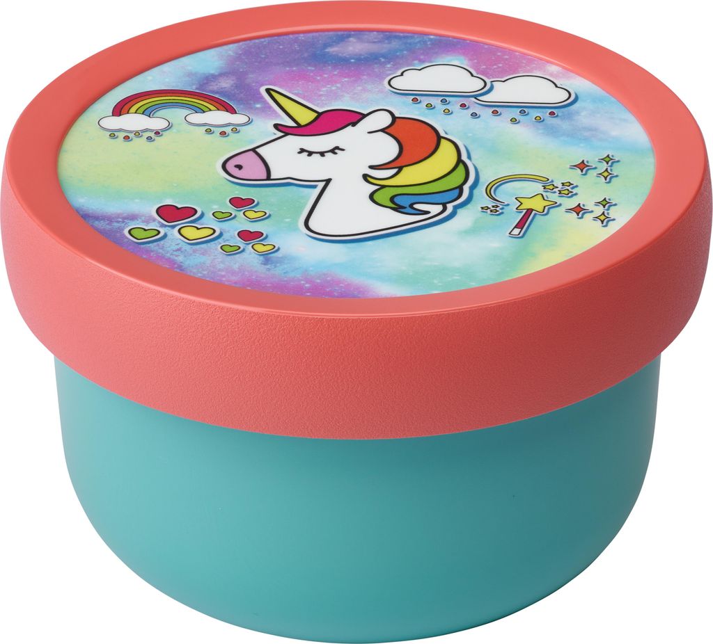 Mepal - Obstbox Campus - Snackbox für Kinder - Spülmaschinen- und mikrowellenfest - BPA-frei - 300 ml - Unicorn