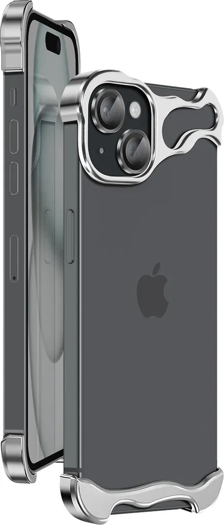 Bumper iPhone 15 Metallo Avizar Argento | Ultra Slim Design & Shockproof