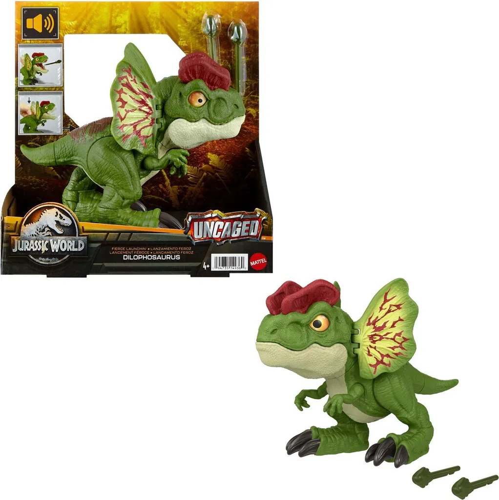 Dilophosaure Jurassic World avec Sons et Mouvements - Dinosaure de 20cm