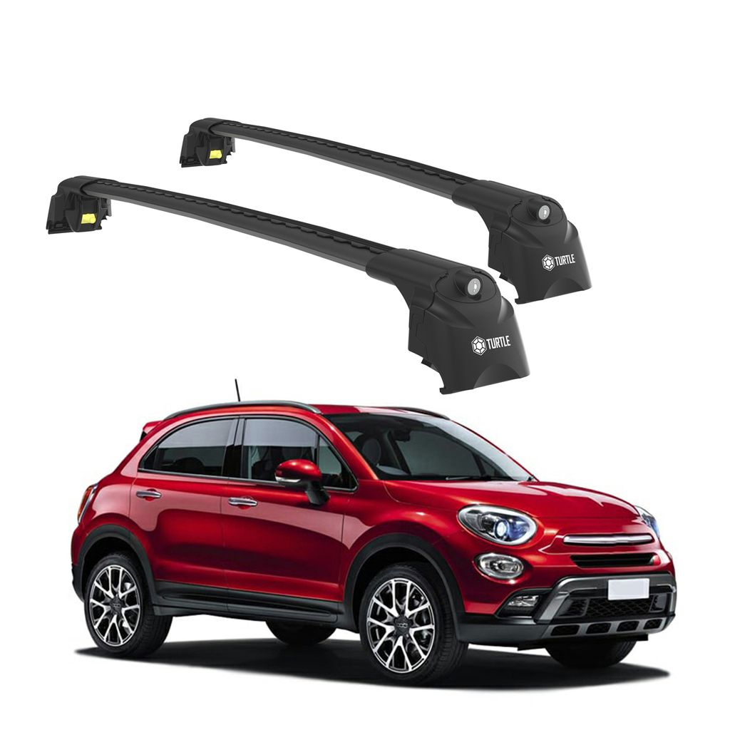 TURTLE DACHTRÄGER AIR-2 , Schwarz FIAT 500 X 2014 - 2024 (SUV)