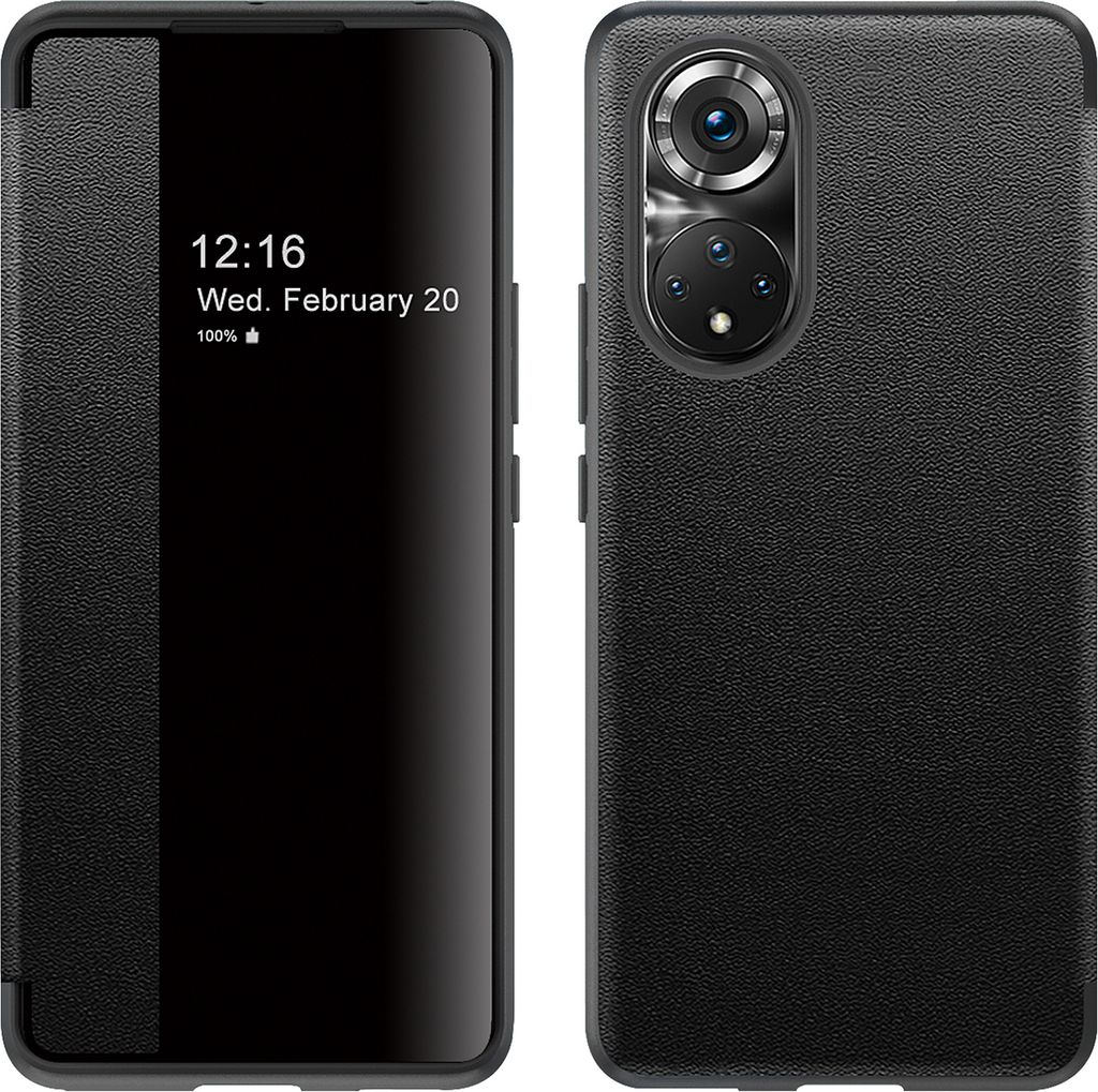 Honor 50 Pro Hülle, Schlank Kunstleder Klapp Ledertasche Produktbild 
