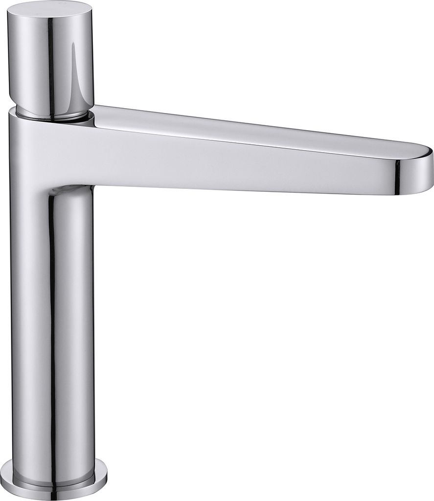 Waschtischarmatur Badarmatur 8213 - Flacher Auslauf - Neoperl-Strahlregler - Geräuscharm, Farbe:Chrom