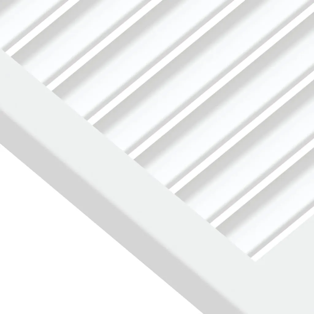 Set 2 Ante Persiana in Legno Bianco 61,5x49,4 cm per Arredo Interno - 4