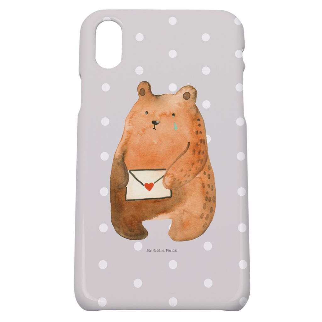 Mr. & Mrs. Panda Iphone 10 Handyhülle Bär Vermissen - Grau Pastell - Geschenk, Liebeskummer, Cover, X, Freund, Teddybär, Unglücklich Verliebt, ...