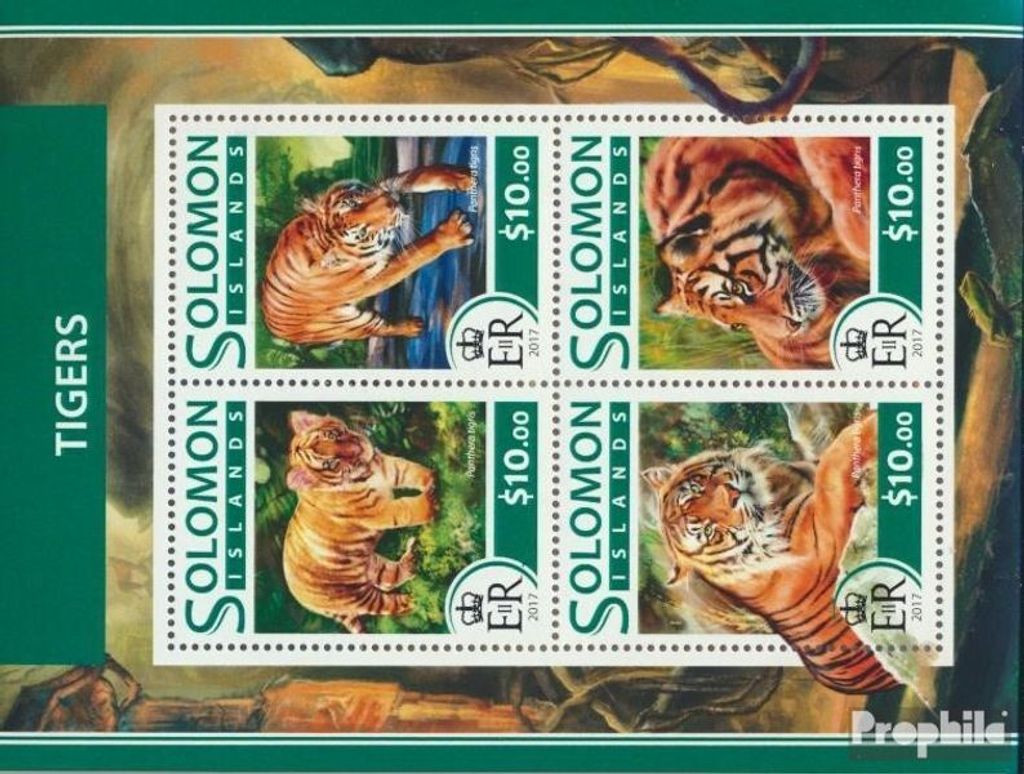 Briefmarken Salomoninseln 2017 Mi 4456-4459 Kleinbogen Produktbild 