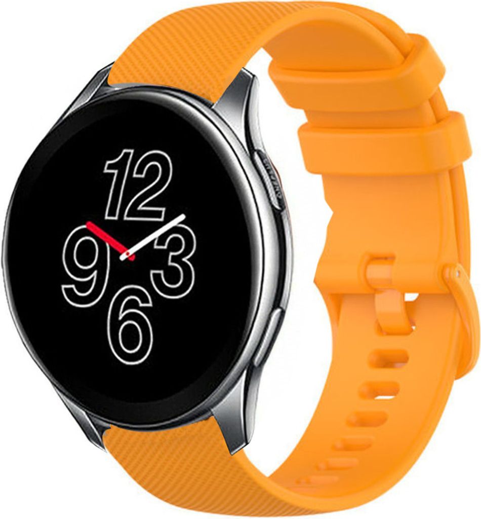Strap-it OnePlus Watch Luxus-Silikonarmband (Orange)