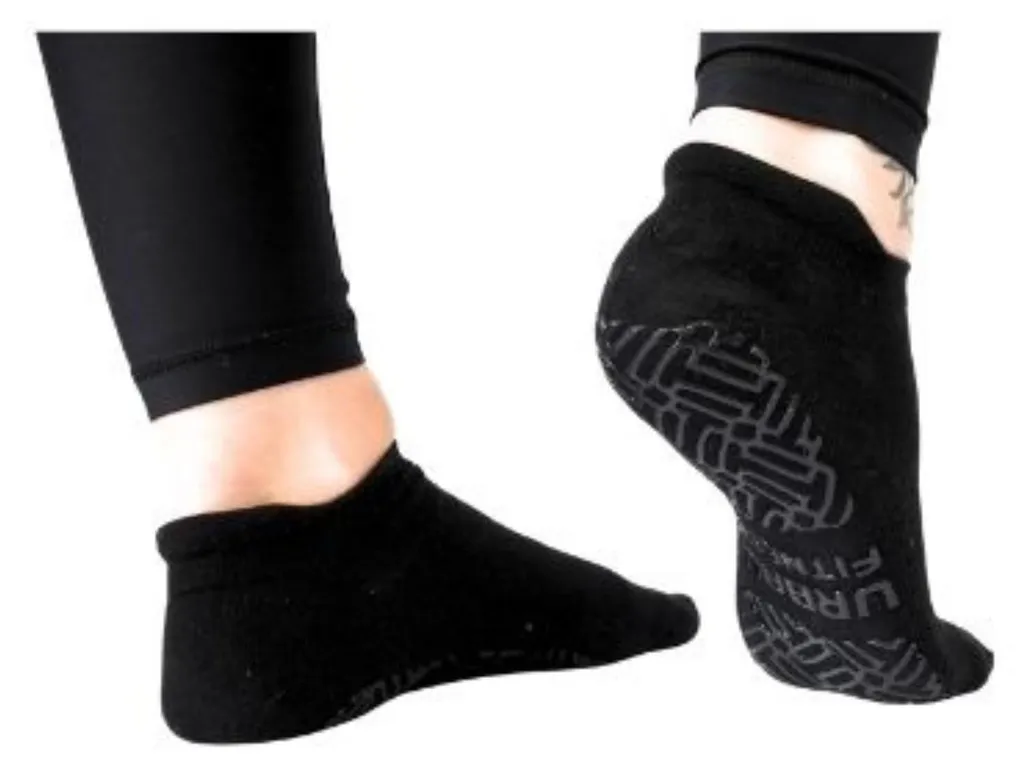 Chaussettes Pilates Antidérapantes avec Grip en Silicone Noir Taille 9-11