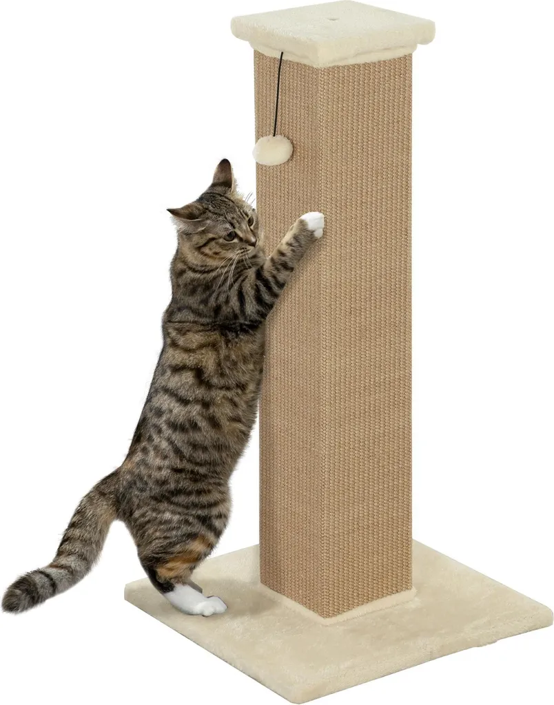 Arbre à chat anti-griffures sur meubles avec 4 niveaux et sisal noir