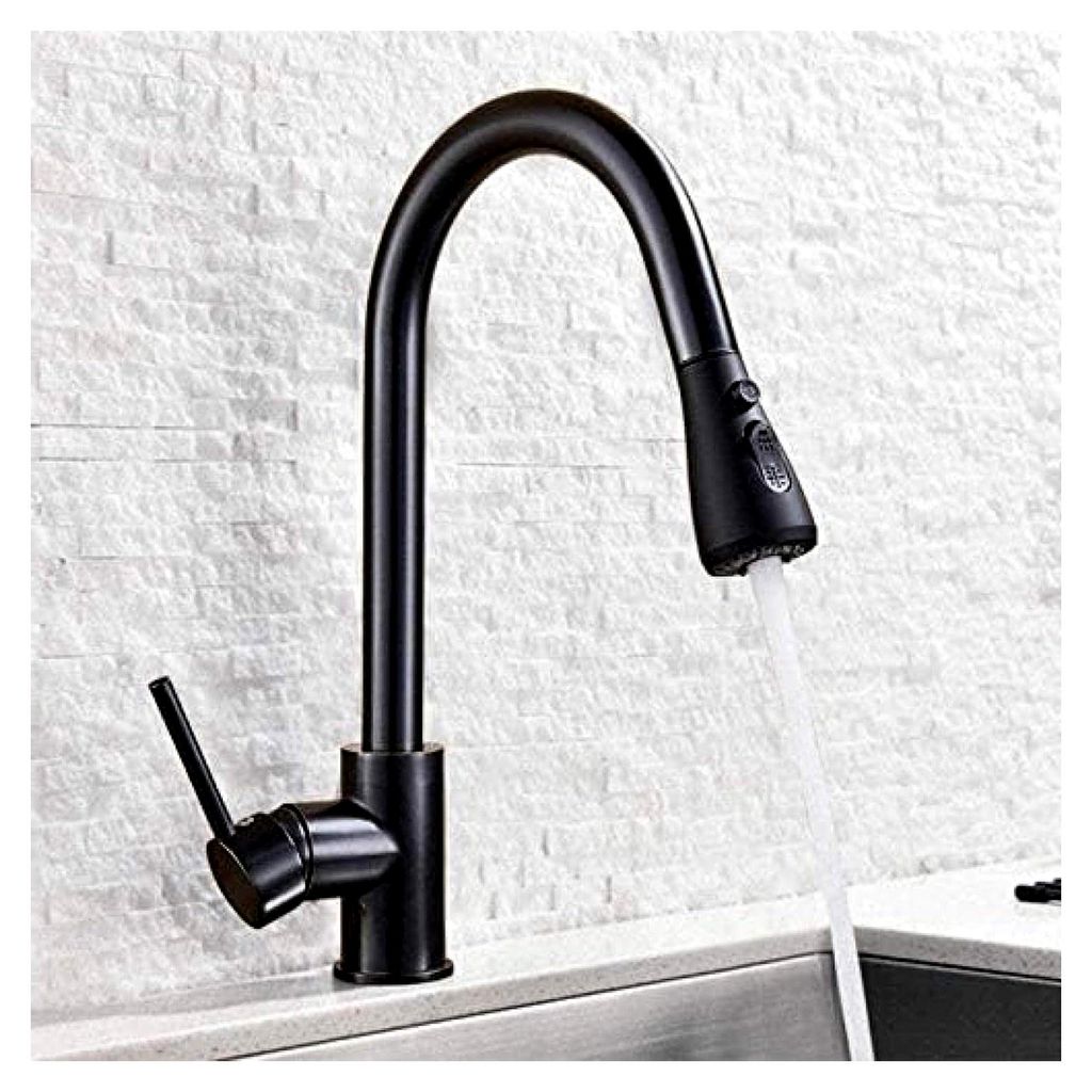 Küchenarmatur, Chrom, 360-Grad-Drehung, Dual-Spray, schwenkbarer Auslauf, hohe Feder, herausziehbarer Wasserhahn, Waschbecken, Mischbatterien
