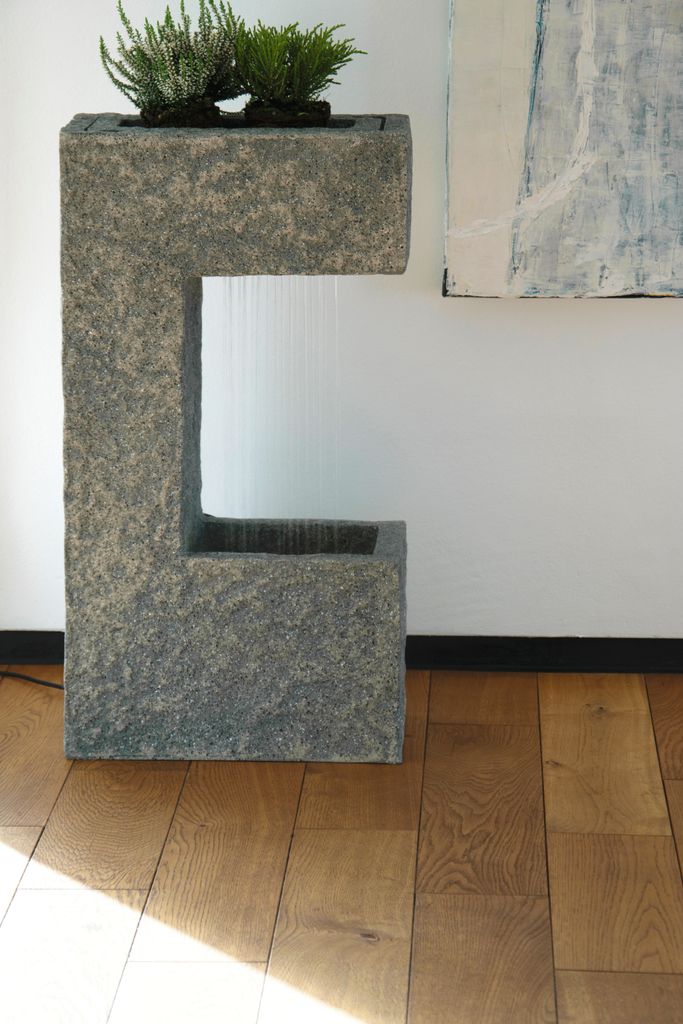 dobar Großer Design-Gartenbrunnen mit Pumpe und LEDŽs, Produktbild 4