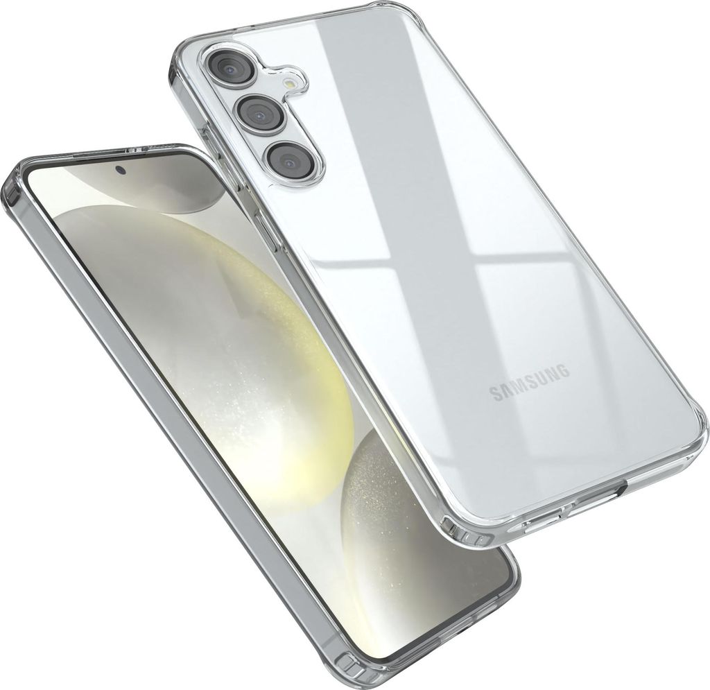 EAZY CASE - TPU Hülle für Samsung Galaxy S24 Plus, TPU Case stoßfeste Handyhülle, weiches Cover mit Kameraschutz, Silikonhülle in Transparent