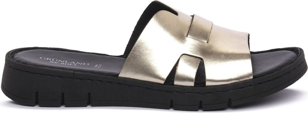Damen Flipflops, Modellnummer CI0873PLATINO, in Gold und Schwarz für den Sommer