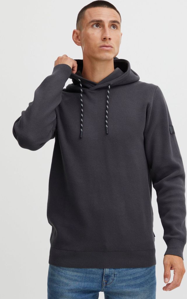 INDICODE IDMatho Herren Strickpullover Kapuzenpullover Feinstrick Pullover mit Kapuze