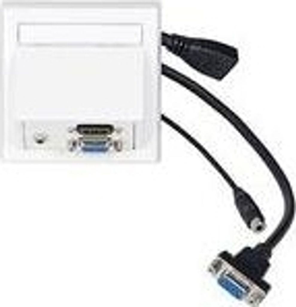 VivoLink WI221192 Steckdose HDMI + VGA + 3.5mm Weiß (221192)