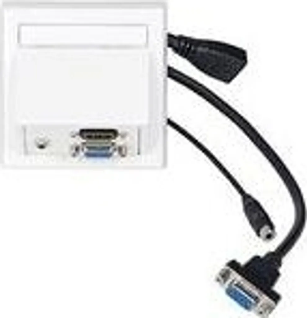 Solution anti-câbles prise murale HDMI VGA Audio VivoLink WI221192 Blanc