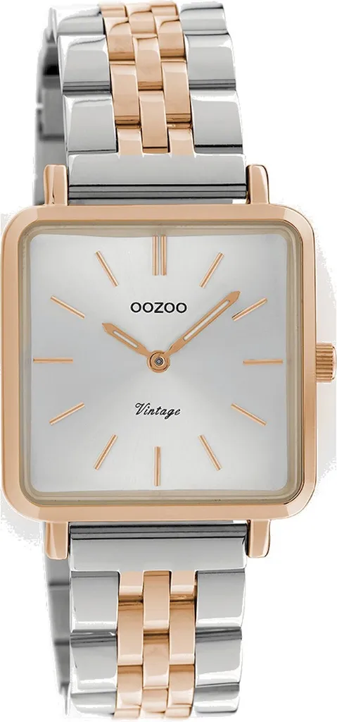 Montre Femme Oozoo C9954 Argenté et Or Rose - Boîtier Rond 40 mm