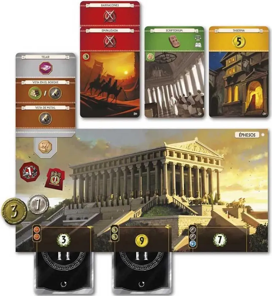 Jeu de stratégie 7 Wonders version espagnole pour 2 à 7 joueurs