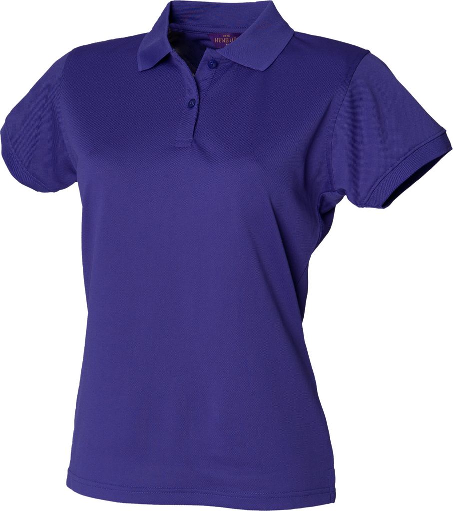 Henbury Damen Coolplus Polo-Shirt / Polohemd, RW636 (XS) (Kräftiges Violett)