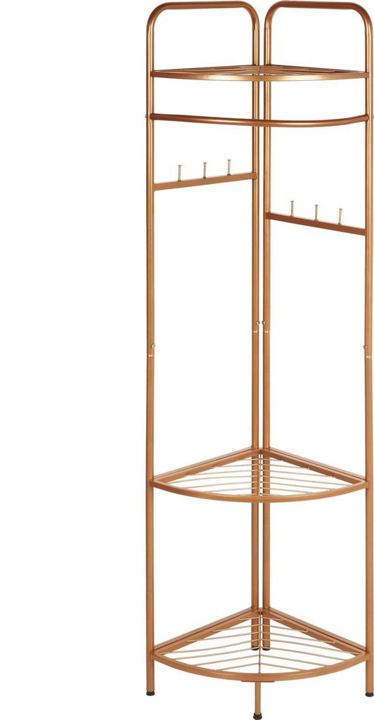 BELIANI Kleiderständer, Gold, Stahl-Metall, 160 cm, freistehend, deutscher Ständer mit Ablagen, glamourös, industriell