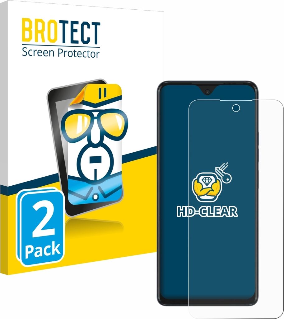 2x Für Tecno Spark 10 Pro Schutzfolie BROTECT Displayschutz Display Schutz Folie Klar Transparent