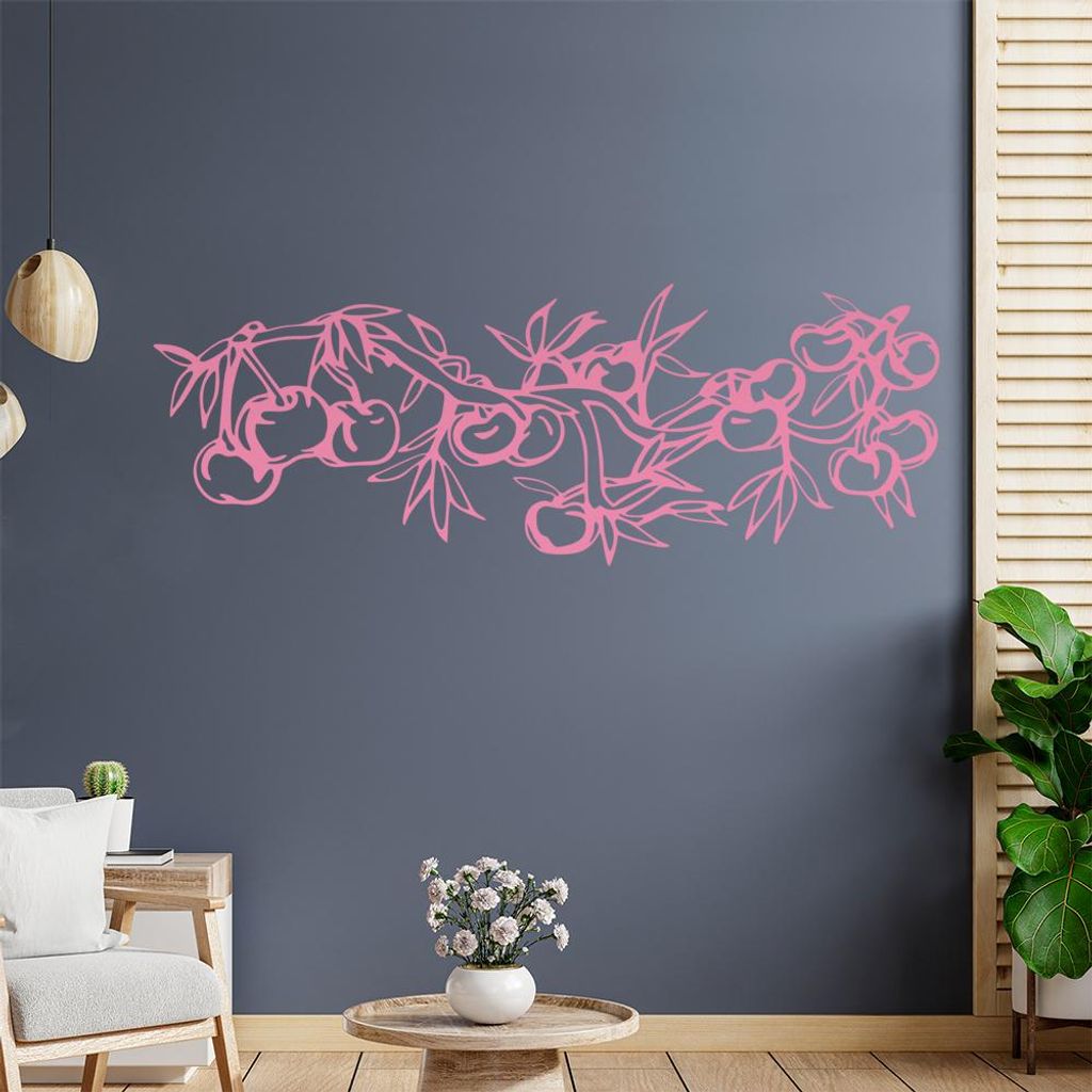 Blumen - Ranken Wandtattoo in 6 Größen - Wandaufkleber Wall Sticker - Dekoration, Küche, Wohnzimmer, Schlafzimmer, Badezimmer