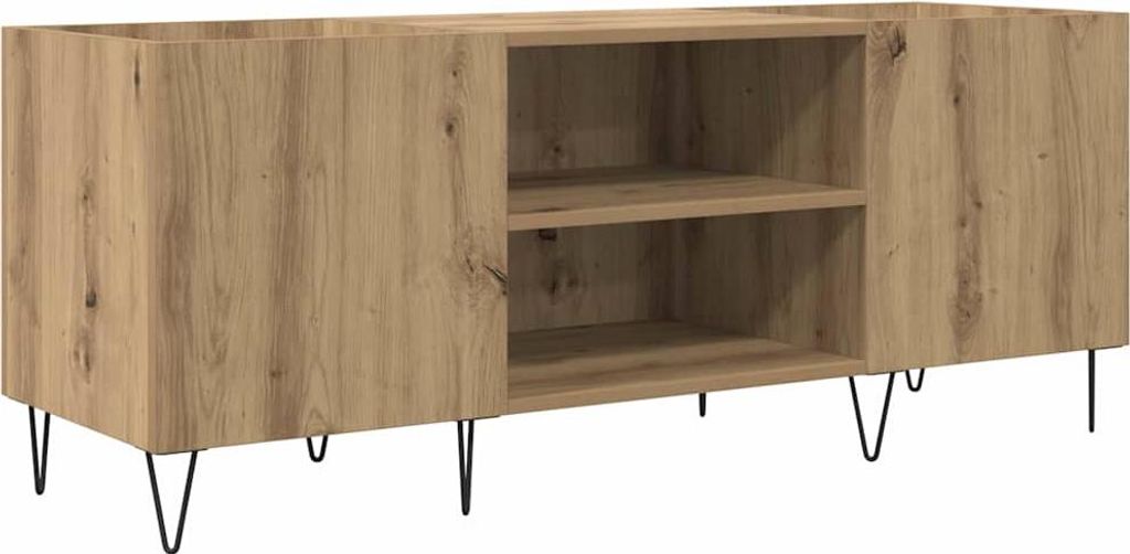 vidaXL Schallplattenschrank mit Regal Artisan-Eiche 121 x 38 x 48 cm