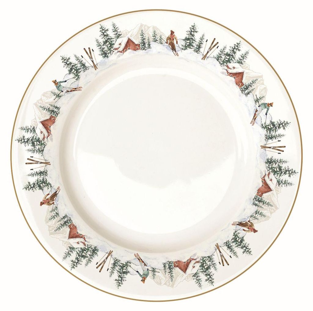 Speiseteller CHALET Winterhütte D. 27cm Porzellan Easy Life Produktbild 