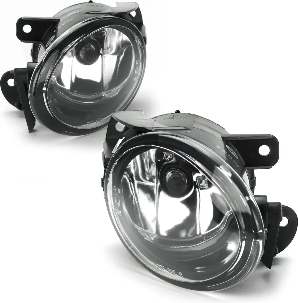 Antibrouillards Chromés HB4 en Verre Clair pour VW Passat 3C B6 2 Pièces