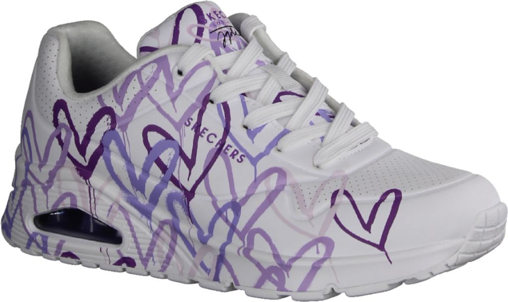 Skechers, Uno Spread the Love, 155507WLPR, White, Lavendar, Produktbild 